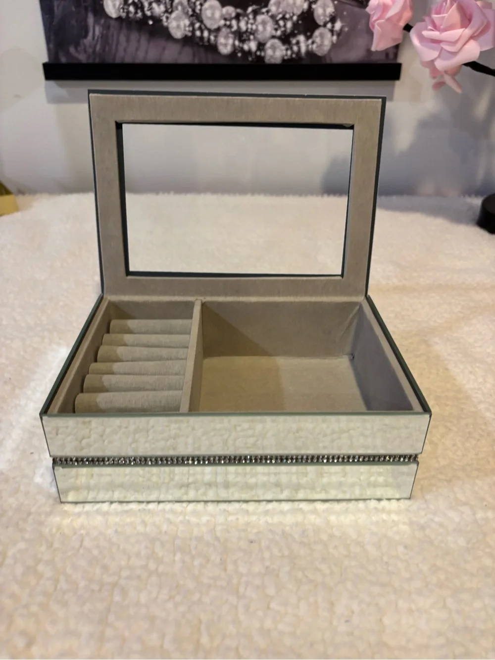 Mirrored Jewelry Organizer Box